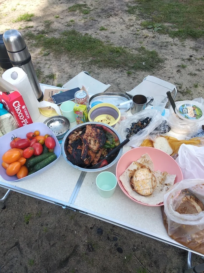 Barbecue picnic - My, Chelyabinsk, Shashlik, Autumn, Lake, Brazier, Longpost