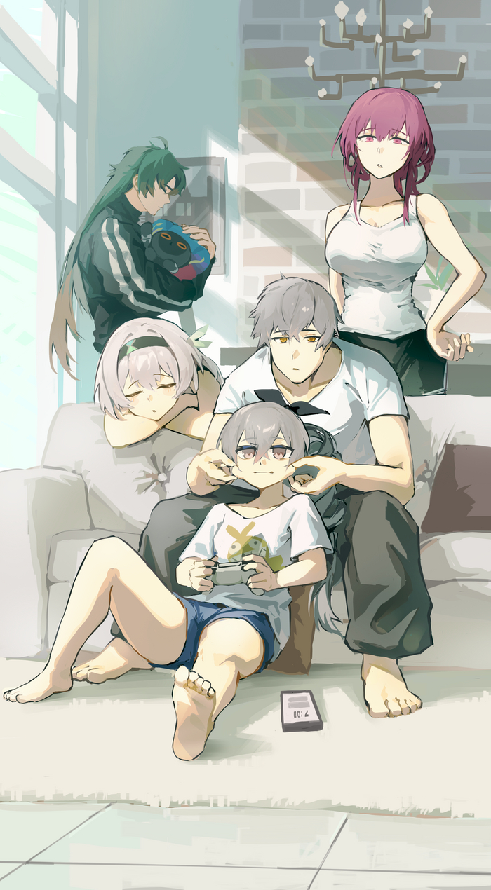   , Anime Art, Blade (Honkai: Star Rail), Kafka (Honkai: Star Rail), Caelus (Honkai: Star Rail), Firefly (Honkai: Star Rail), Silver Wolf (Honkai: Star Rail), Honkai: Star Rail