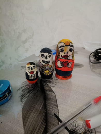 How I painted nesting dolls... - My, Creation, Matryoshka, Painting, With your own hands, Wood products, Longpost, Needlework with process