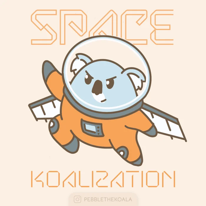 Coalition of Space: In Search of New Australia in the Void - My, Comics, Animals, Drawing, Digital drawing, Author's comic, Koala, Procreate, Illustrator, Characters (edit), Space