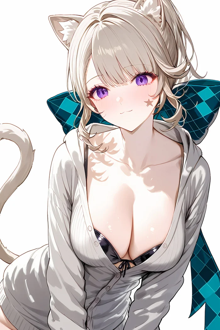 Kitty - Genshin impact, Lynette (Genshin Impact), Art, Girls, Games, Anime art, Anime, Neural network art, Animal ears, Tail