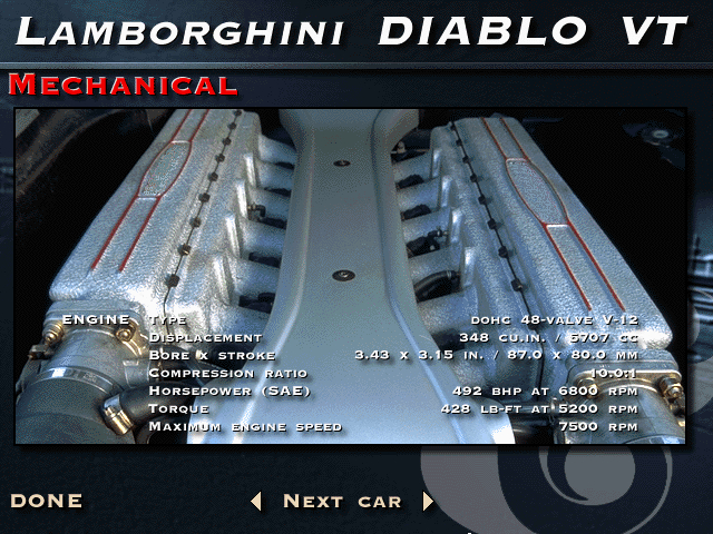 Внушительные размеры 12-цилиндрового мотора Lamborghini Diablo
