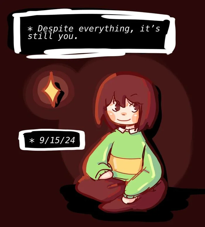 Collection of art in honor of the ninth anniversary of the game Undertale - Undertale, Art, Alltogether, Games, Frisk, Chara, Asriel, Toriel, Asgore, Papyrus, Sans, Undyne, Alphys, W D Gaster, Muffet, Mettaton, Napstablook, Monster Kid, Longpost, Video, Reddit (link)