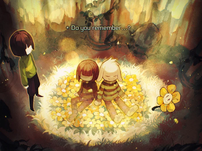 Collection of art in honor of the ninth anniversary of the game Undertale - Undertale, Art, Alltogether, Games, Frisk, Chara, Asriel, Toriel, Asgore, Papyrus, Sans, Undyne, Alphys, W D Gaster, Muffet, Mettaton, Napstablook, Monster Kid, Longpost, Video, Reddit (link)
