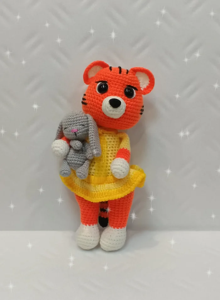 Tigger - My, Crochet, Knitted toys, Amigurumi, Knitting, Needlework without process