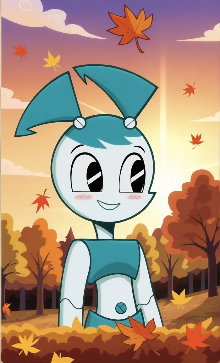 Autumn - My, Neural network art, Нейронные сети, Anime, Jenny Wakeman (Xj-9), Longpost