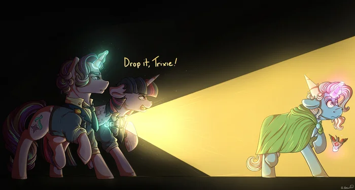 Give it up, Trixie! - My little pony, Twilight sparkle, Starlight Glimmer, Trixie