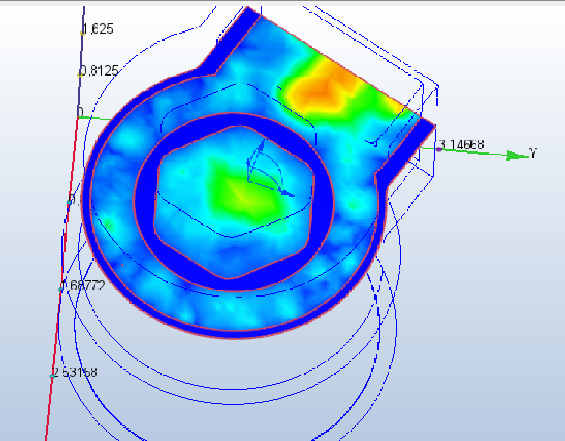 Сечение посередине в горизонтальной проекции