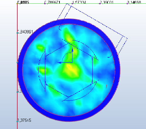Сечение на уровне сопла