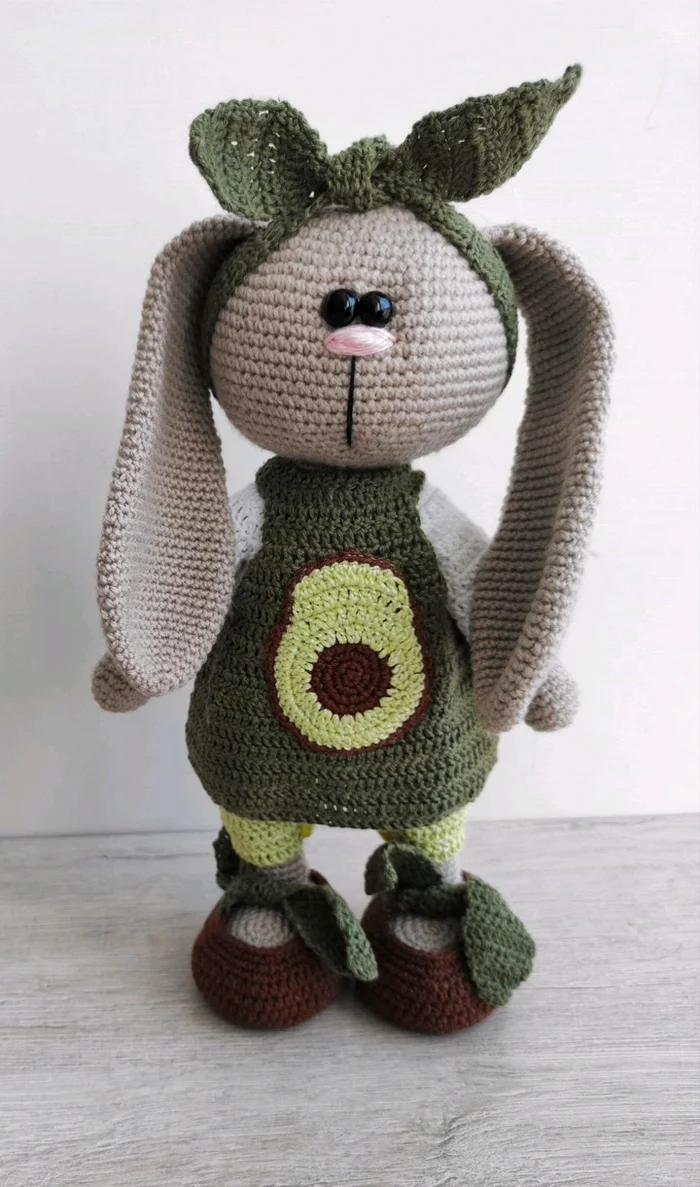 Bunny Tilda Avocado - My, Hare-Tilda, Tilde, Avocado, Handmade, Crochet, With your own hands, Knitted toys, Longpost