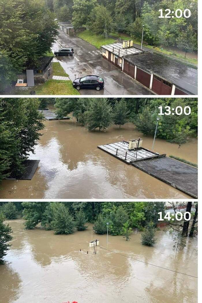 Flooding in Poland... - My, Poland, Pick-up headphones abroad, Cataclysm, Flood, Потоп, Nature, wildlife, Water, River, Lake, Water, Grief, Pond, Disaster