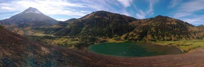 Kamchatka. Green Lake, a bear and a volcano - My, Kamchatka, Walk, The photo, Volcano, Tourism, Hike, Longpost