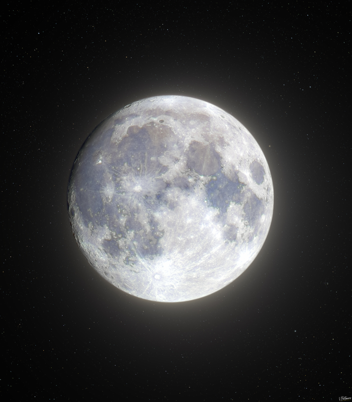 SW707+5dm2, 260 кадров луна, 60 кадров свечение, фон - из моего архива