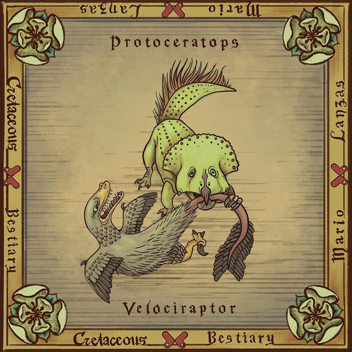 Протоцератопс и Велоцираптор