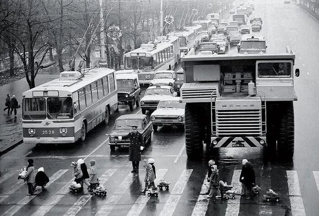 Minsk, 1972 - BelAZ, Minsk, Technics, Car, the USSR, Made in USSR, Telegram (link), Repeat