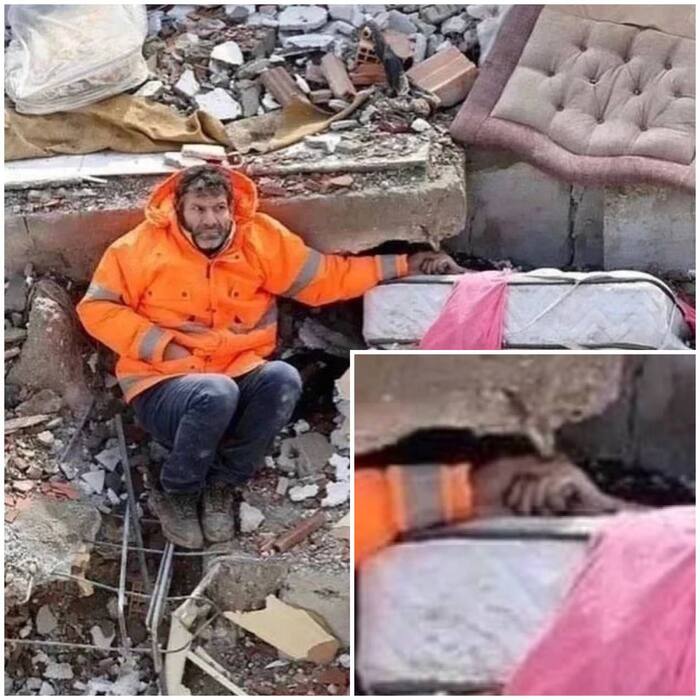 Photo of Turkish man holding his dead daughter's hand... - The photo, Turkey, Earthquake, Earthquake in Turkey and Syria (2023)