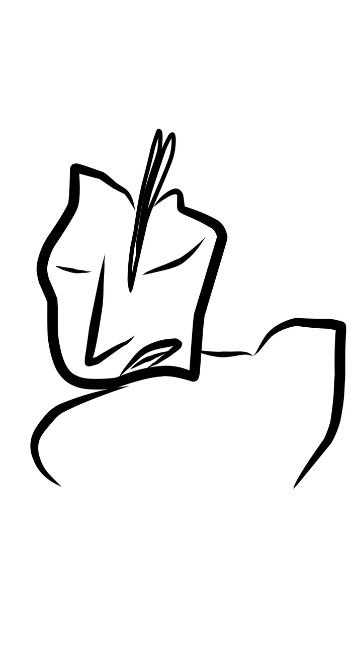 Anyo Anishe - line art in the style of One Line Drawing Picasso - Art, Images, Picture with text, Longpost