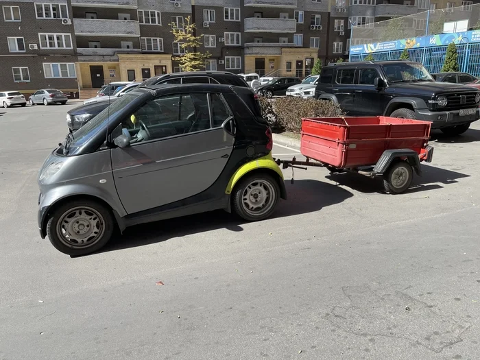 Когда понял что багажник маловат - Моё, Smart, Багажник, Smart car, Фотография