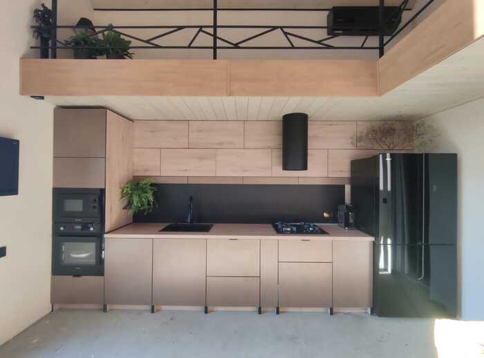 House 120 m2 in the style of barnhouse in one hand. Season 2024. Part 4. Kitchen set for 60,000 rubles - My, Home construction, Rukozhop, Building, Kitchen, Longpost