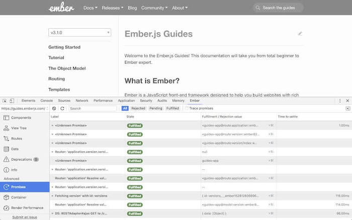 ������� ���������� � Ember.js