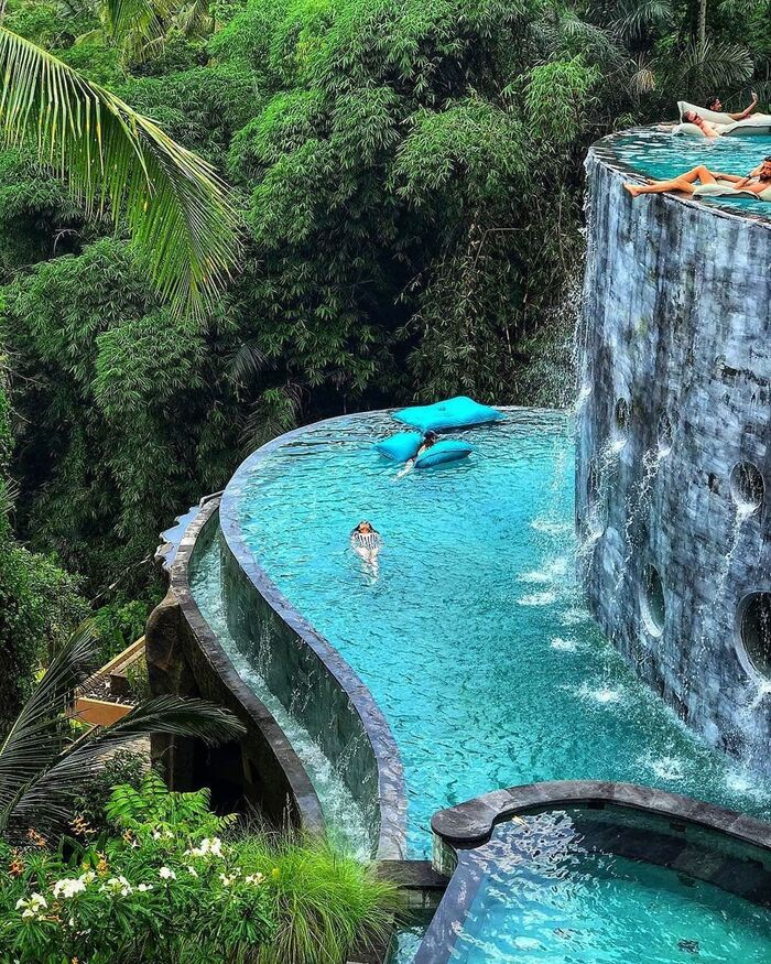 Infinity pool with jungle view - Travels, Tourism, Thailand, Vacation, Vertical video, Video, Longpost