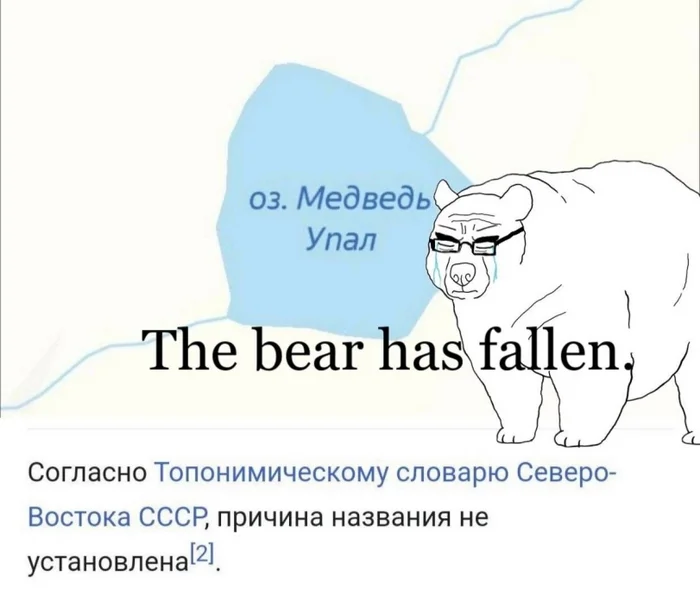 But it is obviously guessed - Picture with text, Memes, The Bears, Toponymy, Cause