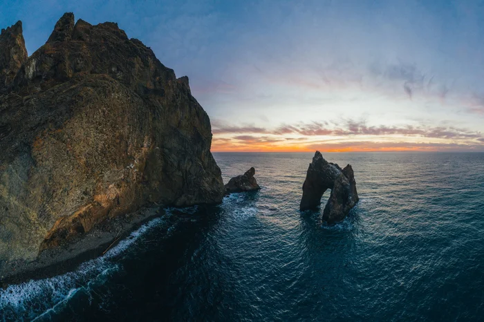 Crimea - My, Sky, The photo, Black Sea, Crimea, Sunrises and sunsets, dawn, Russia, Clouds, Koktebel, Kara-Dag