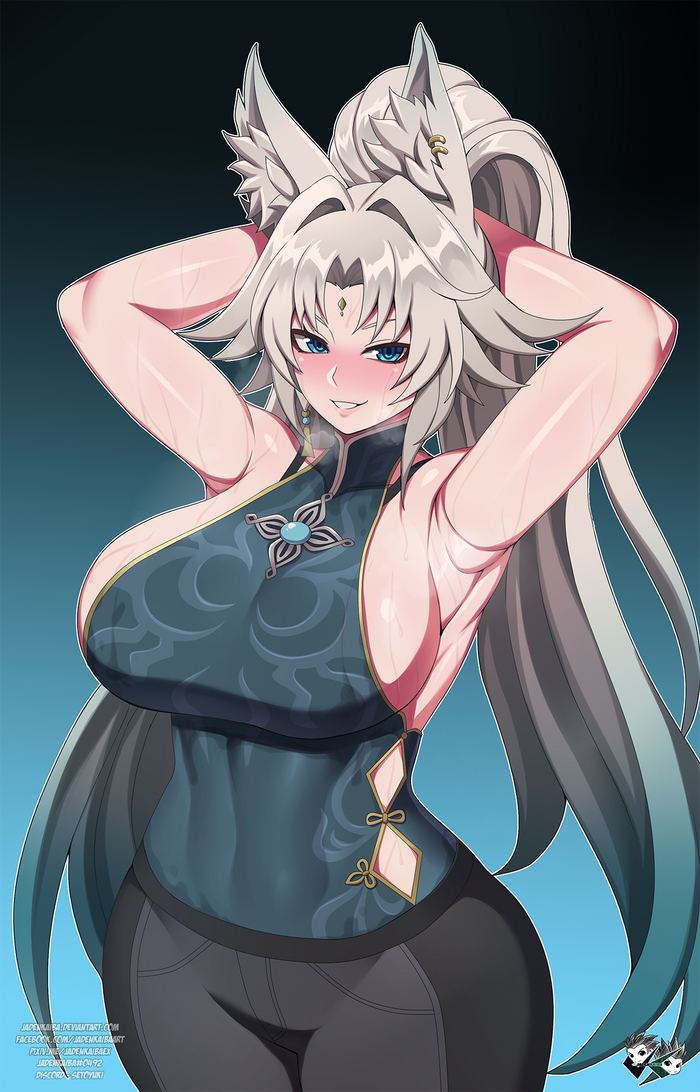  Honkai: Star Rail, Feixiao (Honkai: Star Rail), , , Anime Art, , Animal Ears, Jadenkaiba, Extra thicc