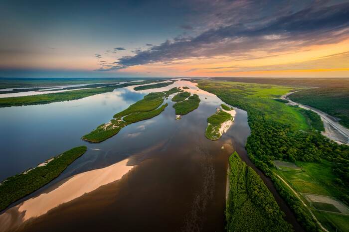 Zeya River (Amur Region) - My, Amur region, Aerial photography, River, Zeya, The photo