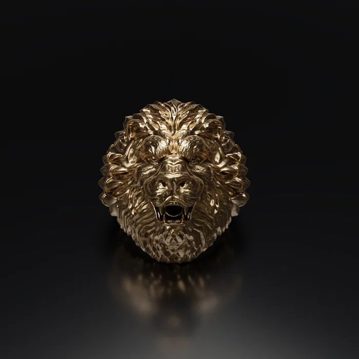 Everyday life of a fashion designer: Ring with a lion - My, 3D, 3D modeling, Jewelry, Blender, Decoration, Ring, Longpost