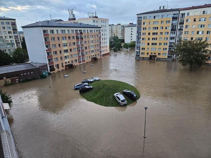 Some weirdos are parking on the lawn again! - Неправильная парковка, global flood, King of the hill, Lawn, Flooding, Fishing, Czech, Flood