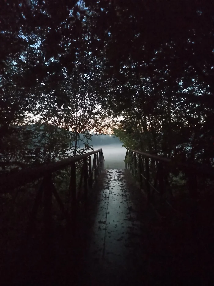 Bridge - My, Relaxation, Meadow, Fog, Longpost