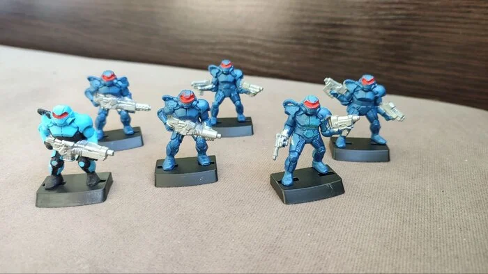 Painting of the Armored Infantry Squad Assault Special Forces - My, Board games, Painting miniatures, Hobby, Miniature, Stand modeling, Craft, Our NRI