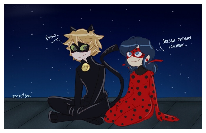 , ? , ,    -, , Chat Noir, Marinette, Spatziline, 