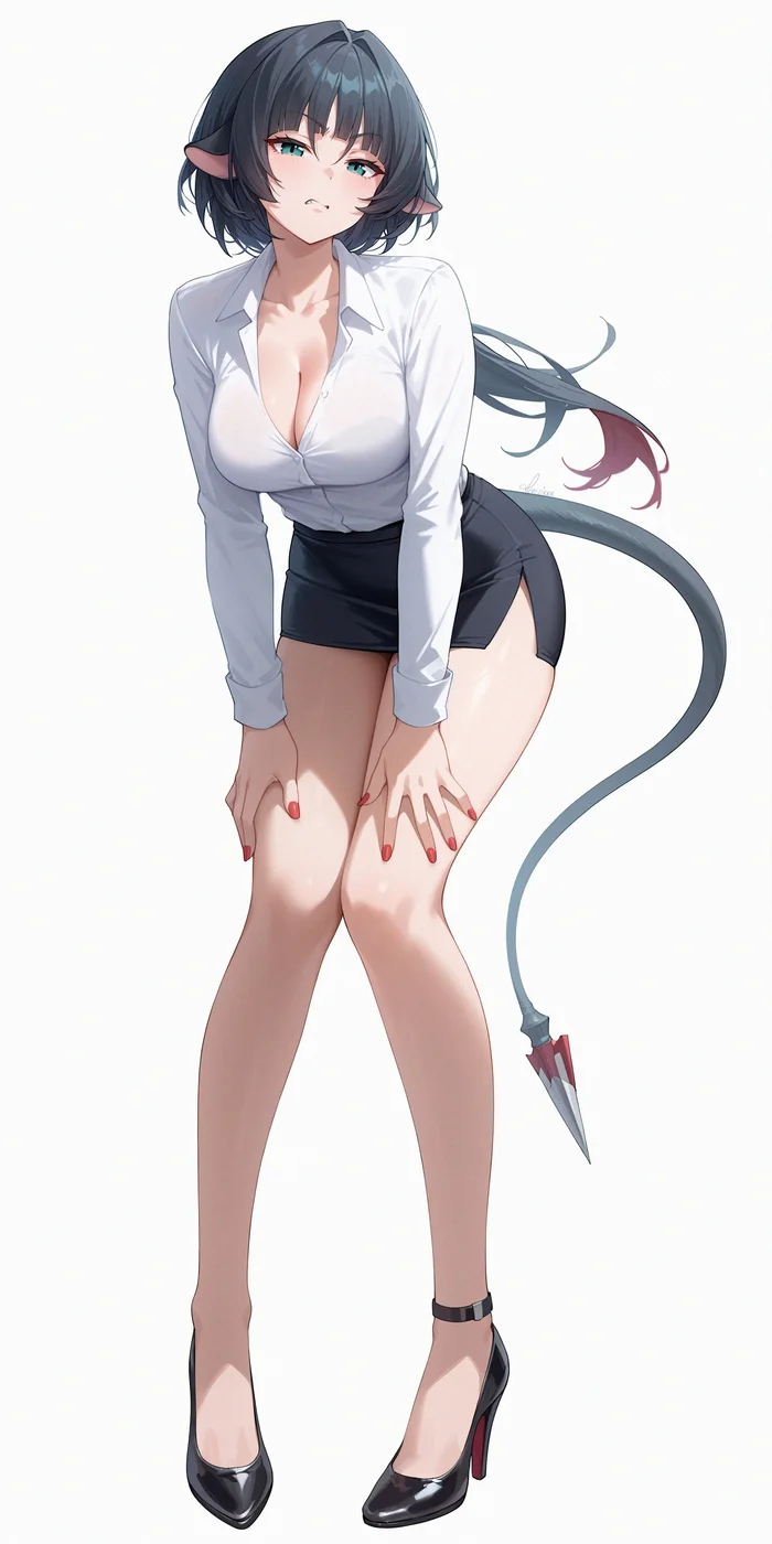 Jane - Zenless Zone Zero, Jane Doe (zzz), Art, Girls, Games, Anime, Anime art, Neural network art, Tail, Animal ears