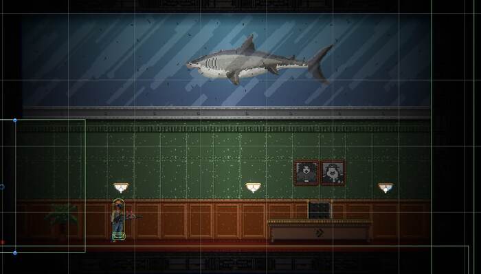 А вот так этот кабинет выглядел в 2021 году, когда мы начинали. Пиксель арт за пару лет немного прокачался. Босс у нас очень коррумпирован :).