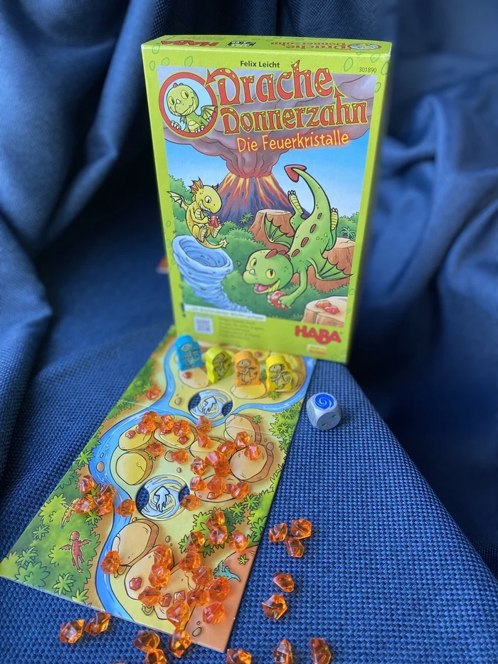 Drache Donnerzahn Die Feuerkristalle from HABA - My, Board games, Game Reviews, Overview, Games, Longpost