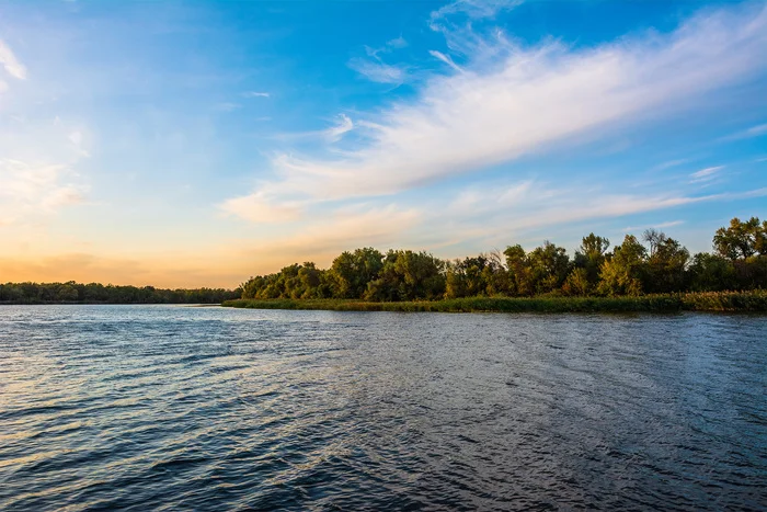 River expanse... - My, The photo, Nikon, Nature, Landscape, Sunset, River, Seversky Donets, Clouds, Beautiful view