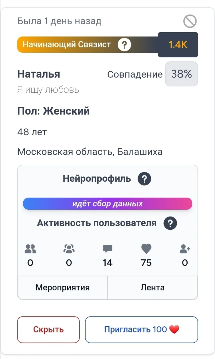 СвязьСовпадений: Подбор идеальных людей для общения по 94 параметрам - Моё, Сайт знакомств, Социальные сети, Друзья, Знакомства, Отношения, Дружба, Любовь, Свидание, Общение, Длиннопост