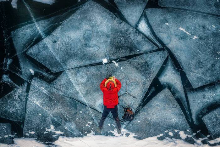 Top view - My, The photo, Baikal, Aerial photography, Winter, Ice