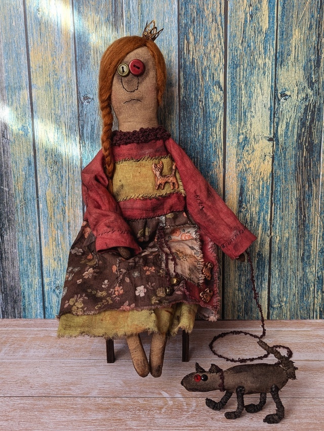 Vetch - My, Textile doll, Interior doll, Primitive toy, Princess