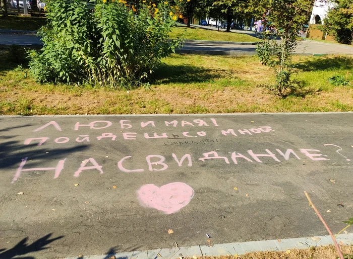 Invitation - My, Picture with text, Humor, Spelling, Russian language, The inscription on the asphalt, Grade