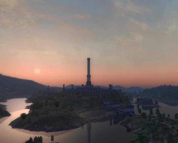 Dawn over the Imperial City - My, Bethesda, The elder scrolls, The Elder Scrolls IV: Oblivion, RPG, Tamriel, Cyrodile, dawn, Nostalgia, Screenshot