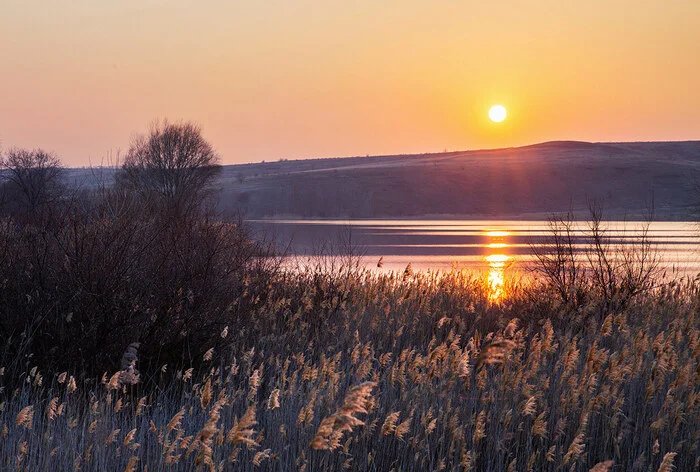 Cloudless sunset - My, Sunset, Rostov region, Landscape, The photo