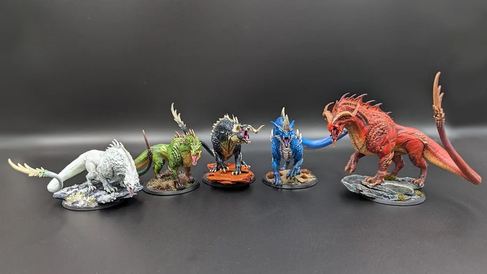 Chromatic Drake Miniatures - My, Figurines, Miniature, 3D печать, Handmade, Painting, Painting miniatures, Tabletop role-playing games, Dungeons & dragons, Dnd 5, Pathfinder, Fantasy, The Dragon, Painting