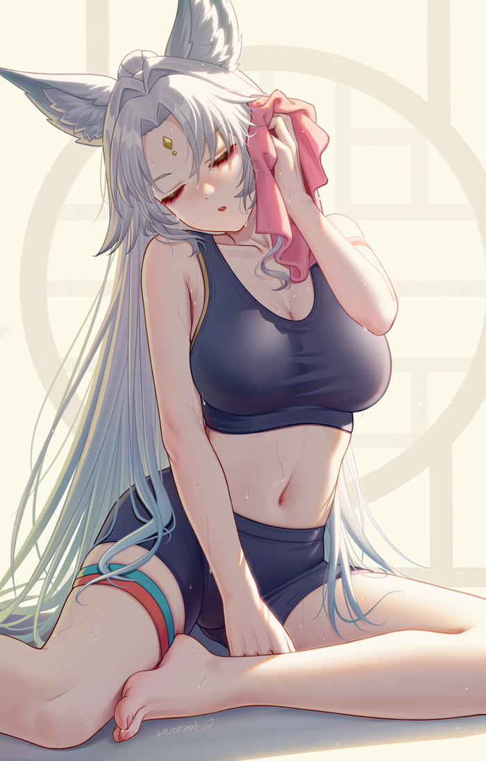 Feixiao Anime Art, , Honkai: Star Rail, Feixiao (Honkai: Star Rail), Animal Ears, ,  , Satomi