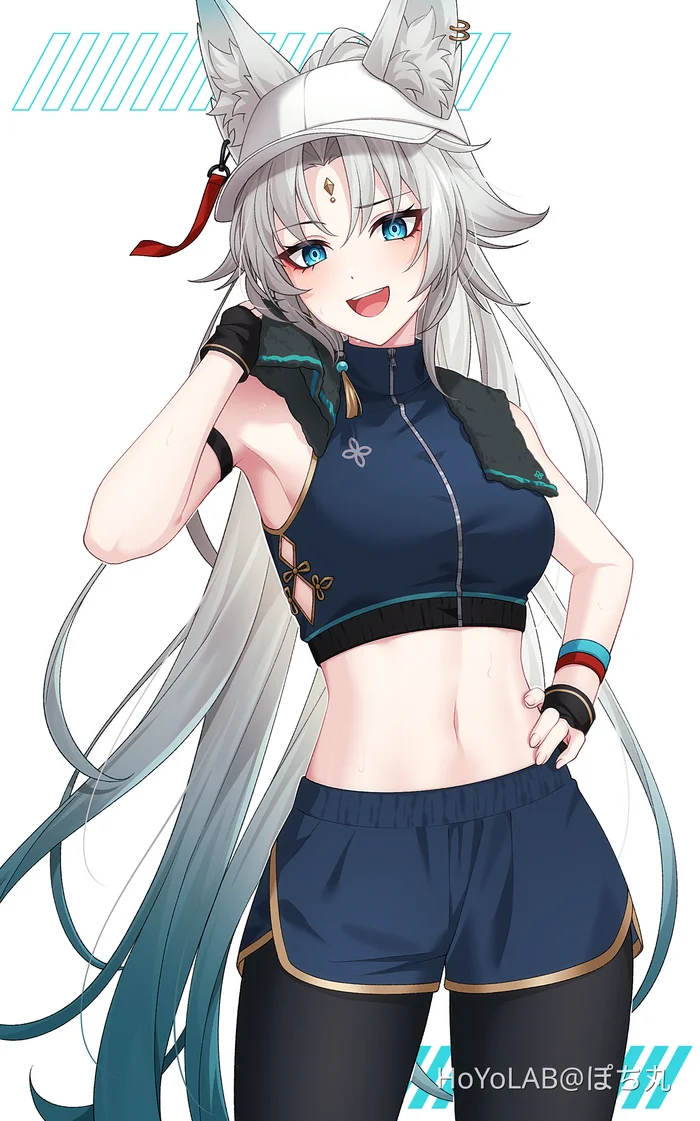 Feixiao - Anime art, Anime, Honkai: Star Rail, Feixiao (Honkai: Star Rail), Animal ears, Kitsune