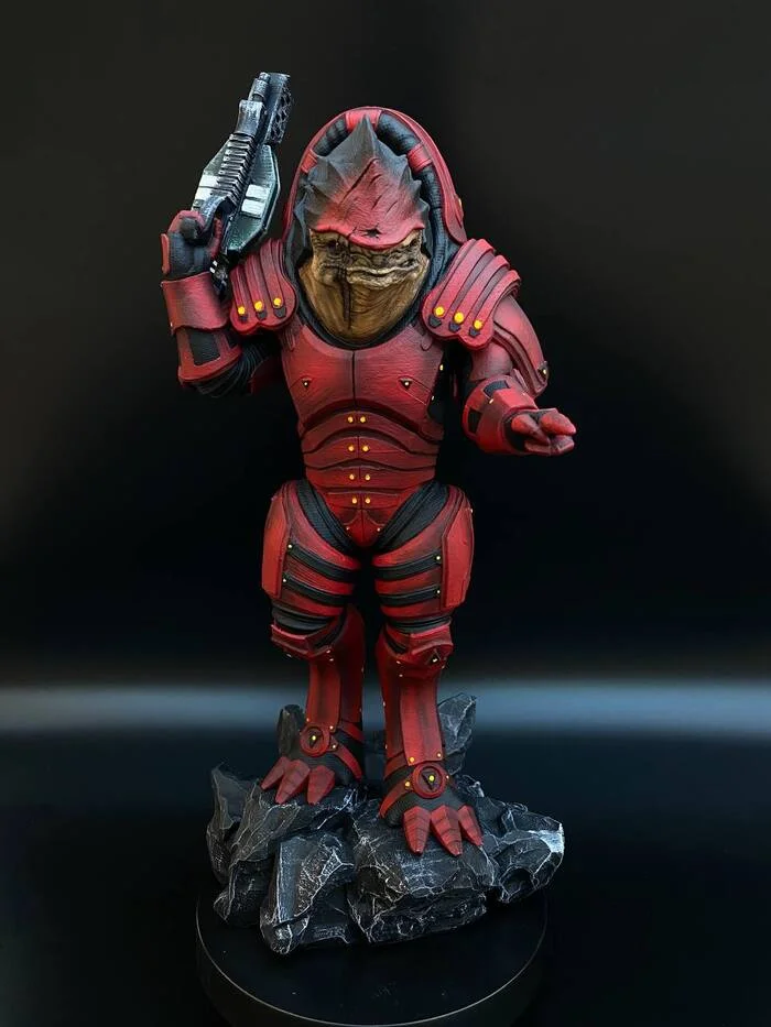 Urdnot Wrex - 3D печать, Игры, Mass Effect, Wrex, Instagram (ссылка), Длиннопост