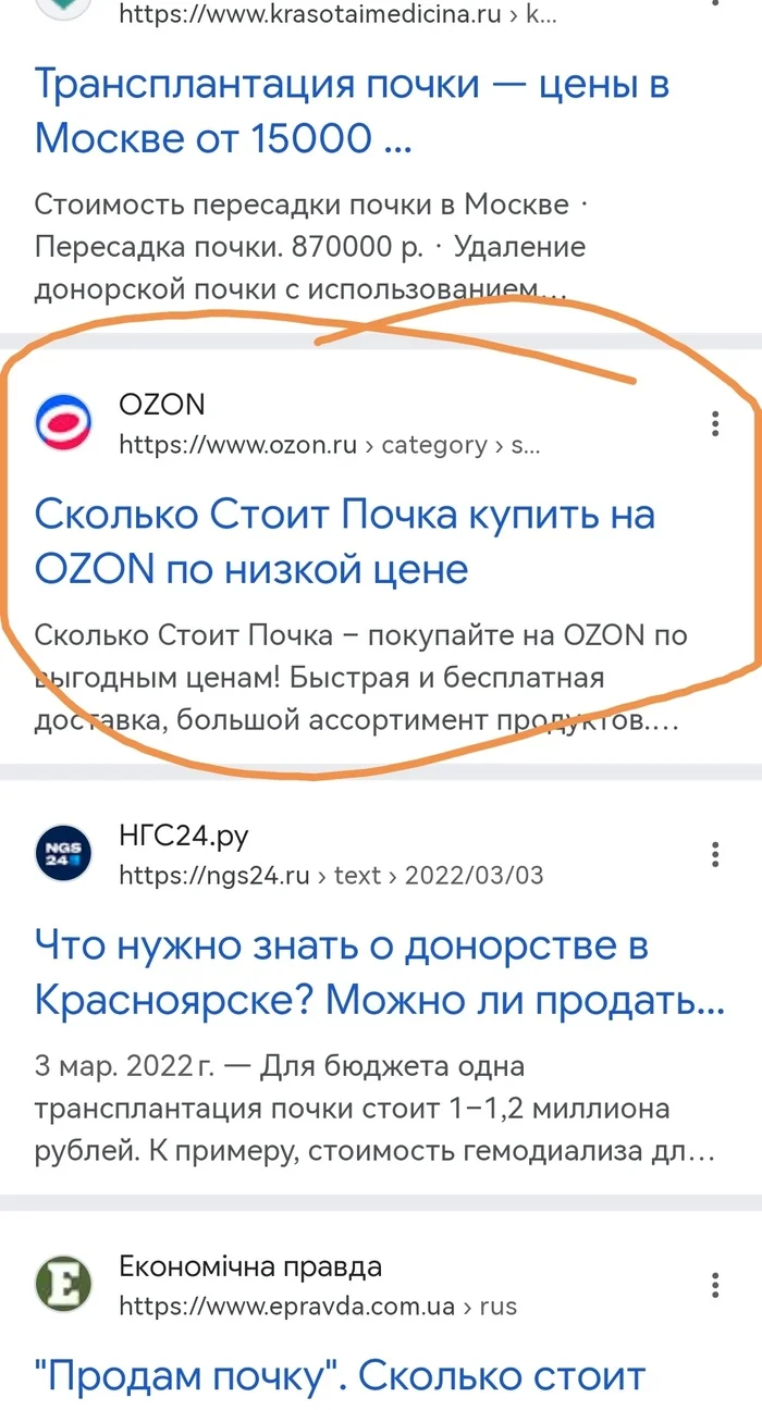 Озон-найдётся всё - Ozon, SEO, Органы