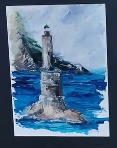 Reply to post Aniva - Aniva Lighthouse, Lighthouse, Painting, Oil painting, Girls, Impressionism, Video, Vertical video, Instagram, Reply to post